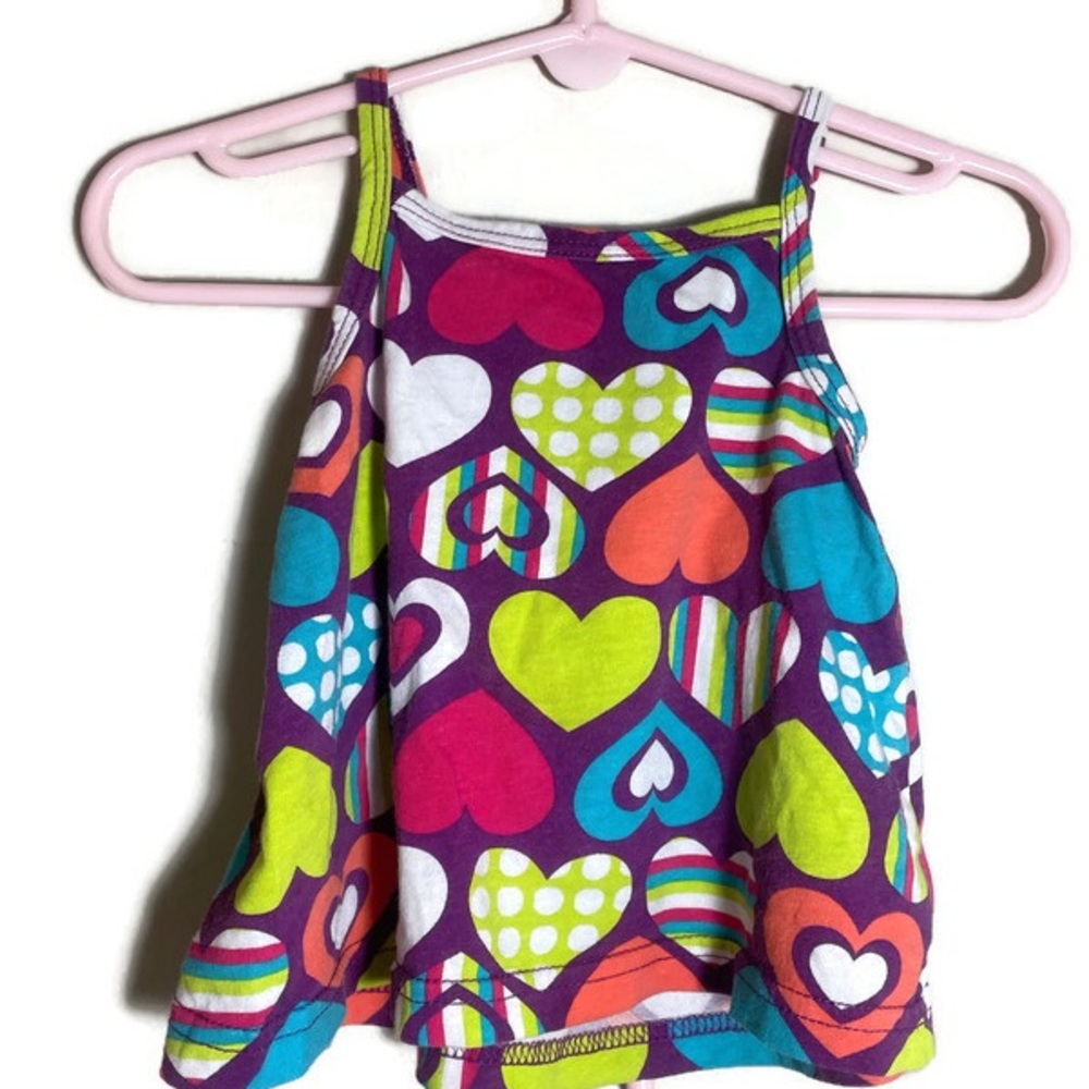 2/$10 Sale! Kids Korner Purple Tank Top and Shorts Set Size 9 Months - Picture 4 of 11